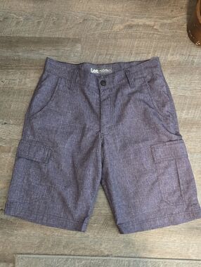 Lee Men's Heathered Charcoal Gray Cargo Shorts